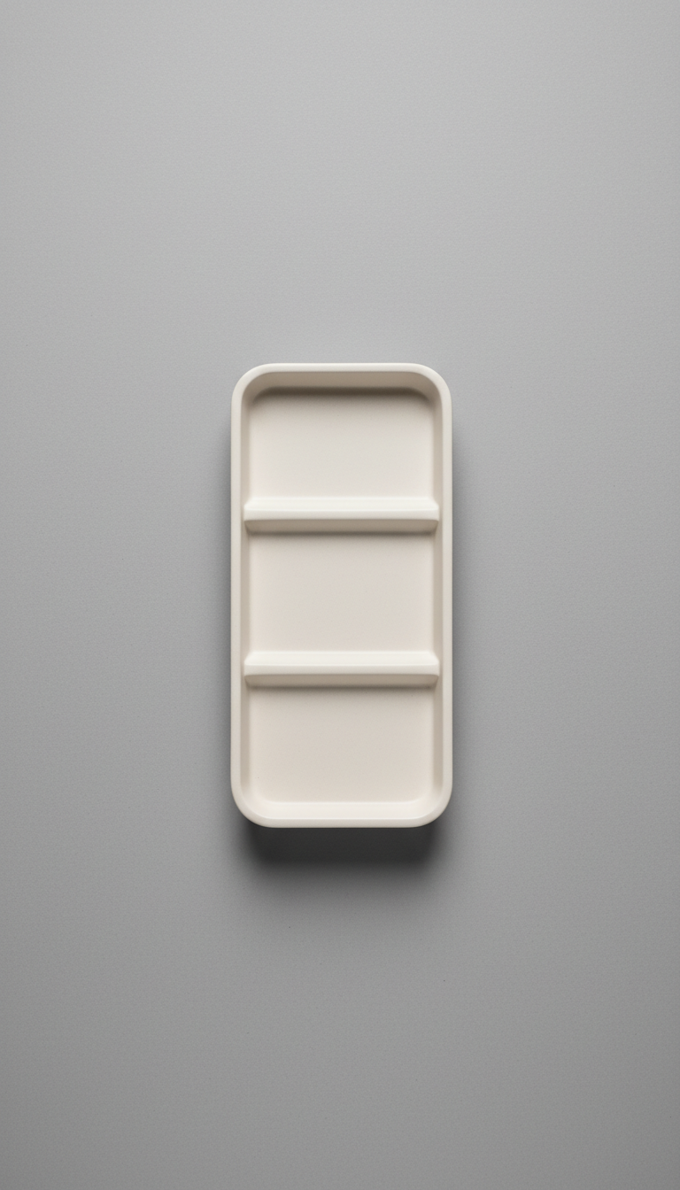 Matte Ceramic Desk Tray Minimalist Design