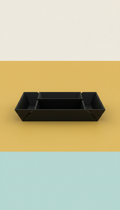 Geometric Jet Black Desk Tray Matte Finish