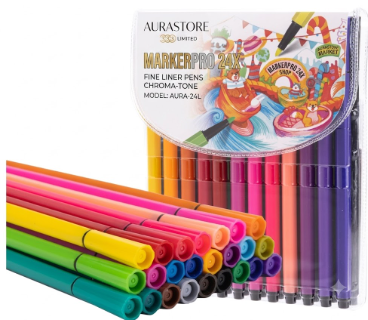 deli Felt Pen 24 Colours
