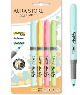 BIC Highlighters Grip Pastel